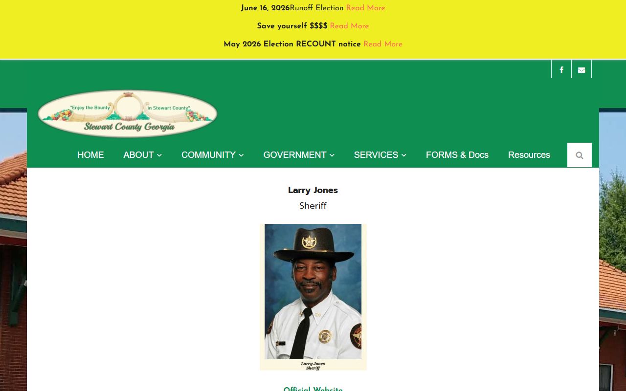 Stewart County criminal court records sheriff county page