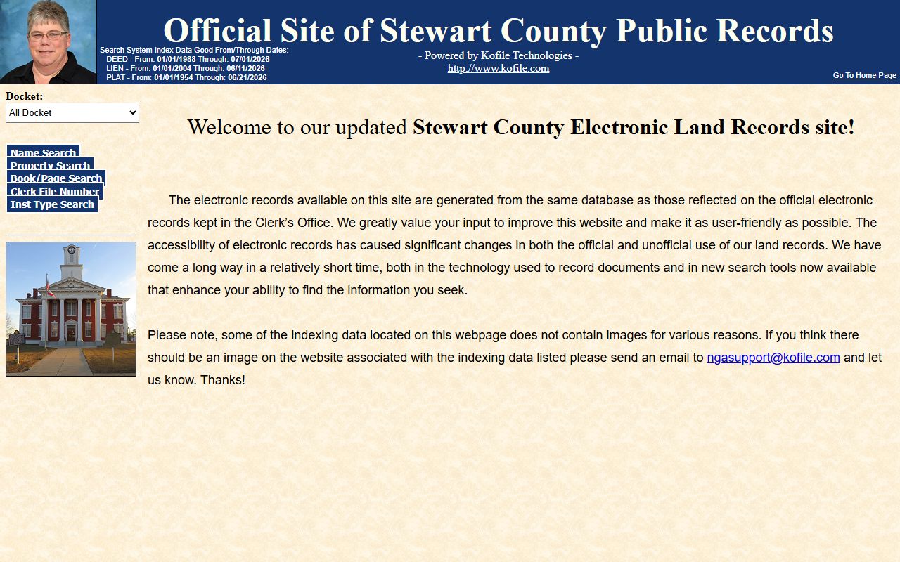 Stewart County court records Kofile public records search