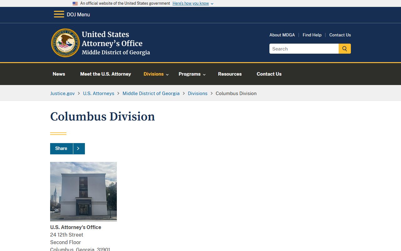 Stewart County warrant search U.S. Attorney Columbus Division